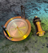 Zero Stock-  Antique Surveyiors Compass Made in France