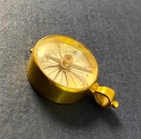 Zero Stock-Antique Gold Gilt Compass Made In England From Georgian Era