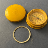 Zero Stock-Antique Fruit Wood Compass Made in Germany