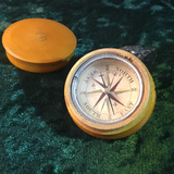 Zero Stock- Antique Fruit Wood Compass Made in Germany