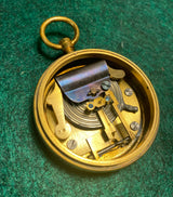 Zero Stock-Antique Pocket Barometer Compass Thermometer Compendium PHBN Paris France