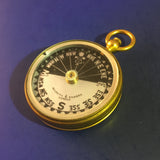 Zero Stock- Antique Pocket Barometer Altimeter Compass and Thermometer Compendium Made by Negretti Zambra London