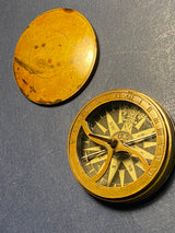 Zero Stock -Antique Pocket Compass Sundial Made in Germany