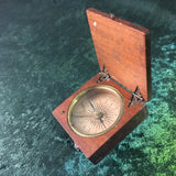 ZERO STOCK-Antique Mahogany Case Compass