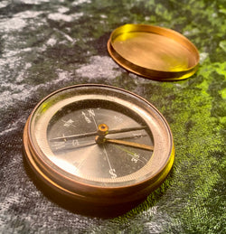 Zero Stock-Vintage Brass Compass Made in France