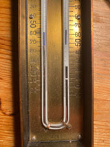 Zero Stock-Antique Minimum Maximum  Brass Thermometer Made by Taylor Rochester New York