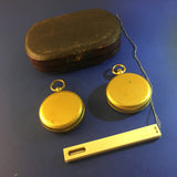 Zero Stock-Antique Pocket Barometer Altimeter Compass and Thermometer Compendium Made by Negretti Zambra London