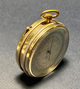 Zero Stock- Antique Pocket Barometer Compass and Thermometer Compendium Made by L & A Boulade Freres Lyon