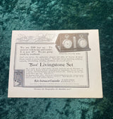 Zero Stock-Antique Tycos Short Mason Pocket Barometer Compass and Thermometer Compendium Livingstone Traveling Set