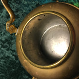 Zero Stock-Brass Spirit Burner Tea Kettle Combo Made by S&S Co USA Pat Jan 1892
