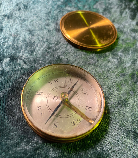 Zero Stock-Vintage Brass Compass Made in France – Explorer Antiques