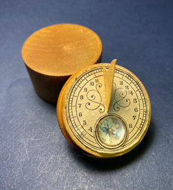 Zero Stock-Antique Pocket Compass Sunwatch  Made in USA