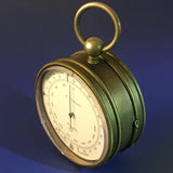 Zero Stock-Antique Barometer Compass and Thermometer Compendium Made by Antoine Redier Paris