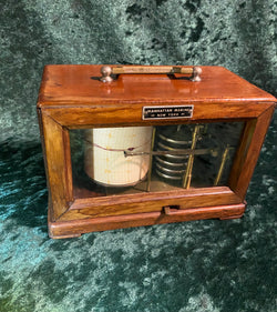 Zero Stock -Antique Barograph Maxant  Paris Used by Manhattan Marine New York