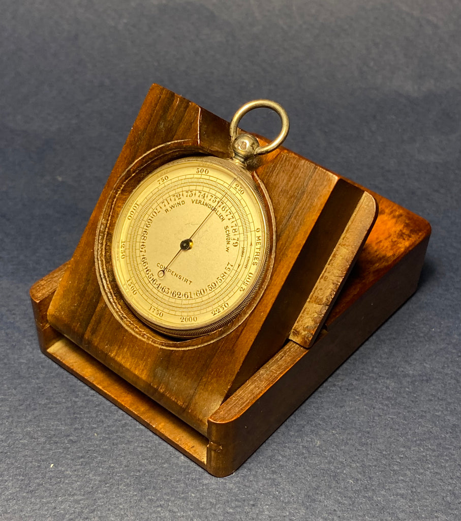 Zero Stock-Antique Sterling Silver Pocket Barometer Altimeter Made in ...