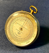 Zero Stock- Antique Pocket Barometer Compass and Thermometer Compendium Made by L & A Boulade Freres Lyon