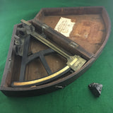 ZERO STOCK-ANTIQUE MARINE OCTANT MADE BY SPENCER BROWNING AND RUST LONDON
