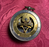 Zero Stock-Antique Barometer Compass and Thermometer Compendium Made by Antoine Redier Paris
