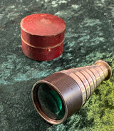 Zero Stock-Antique Seven Draw Monocular Telescope Chd. Gottlieb 112 Bunhill Row Finsbury Sq London