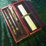 ZERO STOCK-Antique Georgian Era Morocco Leather Drawing Set Made in England