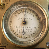 ZERO STOCK Antique Pocket Barometer Compass Thermometer Compendium Made by Jules Richard Paris