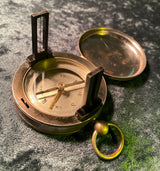 Zero Stock-Vintage Small Surveyors or Miners Compass Made In France