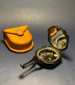 Zero Stock-Vintage Brunton Pocket Transit Compass Made By Keuffel & Esser New York