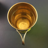 ZERO STOCK-Vintage Folding Travel Cup In Leather Case