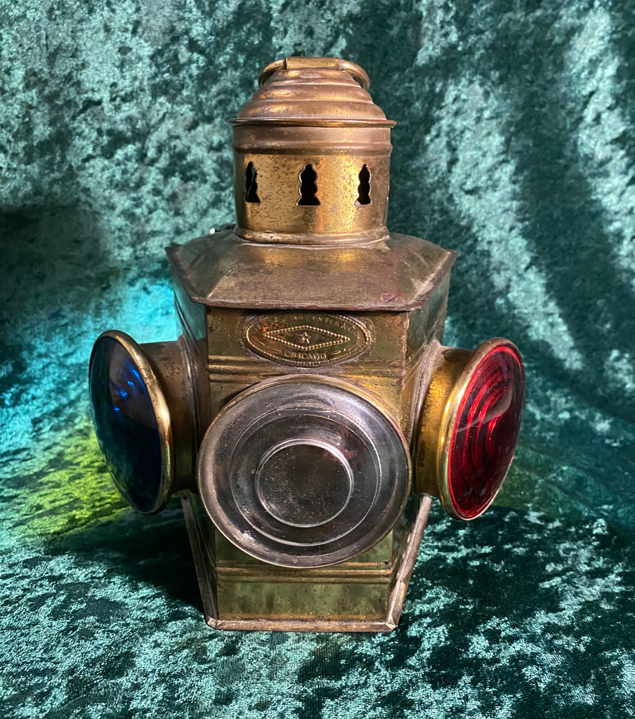 Zero StockAntique Brass Boat Running Light Geo B. Carpenter Chicago