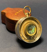 Zero Stock-Antique Pocket Barometer Compass and Thermometer Compendium Made by Short Mason  London