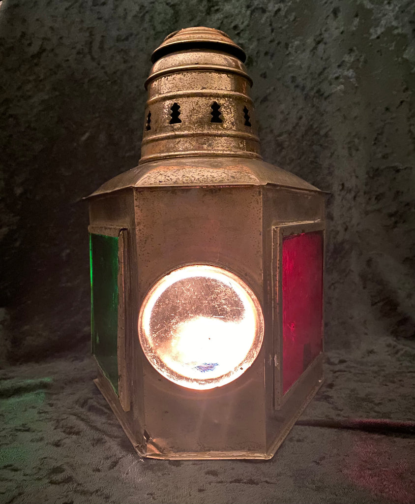 Zero Stock Antique Nickel Covered Brass Boat Running Light Explorer