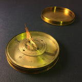 Zero Stock-Antique Pocket Sundial Compass Made in France