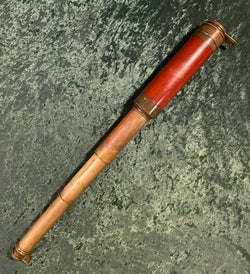 Zero Stock-Antique Nautical Mahogany Telescope Day or Night