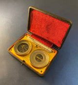 Zero Stock-Antique Pocket Barometer Compass Thermometer Compendium