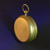 Zero Stock-Antique Pocket Sundial Compass In Hunter Style Case