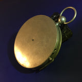 Zero Stock-Antique Pocket Sundial Compass In Hunter Style Case
