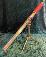 Zero Stock- Antique Mahogany Telescope with Tripod Made by Dollond London