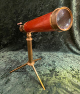 Zero Stock- Antique Mahogany Telescope with Tripod Made by Dollond London