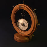 Zero Stock-Antique Sterling Silver Compass Made In England From Georgian Era