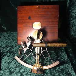 Zero Stock- Antique Marine Sextant Made in England Late 1800's