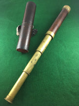 ZERO STOCK-FIELD TELESCOPE SPYGLASS WITH MAHOGANY BARREL