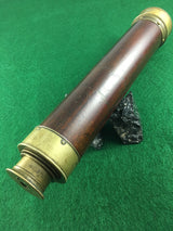 ZERO STOCK-FIELD TELESCOPE SPYGLASS WITH MAHOGANY BARREL