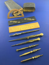 ZERO STOCK-ANTIQUE DRAWING SET WITH SHAGREEN ETUI