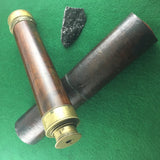 ZERO STOCK-FIELD TELESCOPE SPYGLASS WITH MAHOGANY BARREL