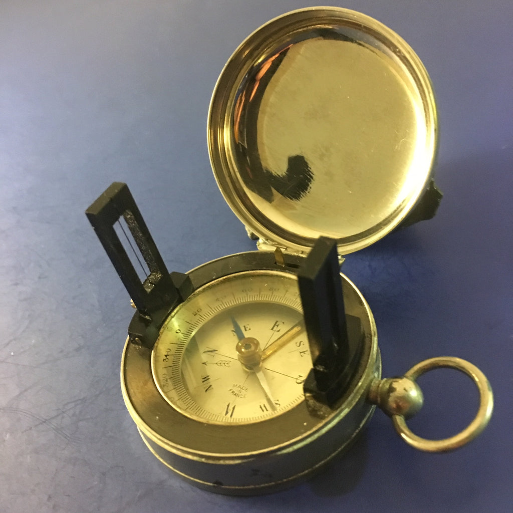 Zero Stock -Vintage Small Surveyors or Miners Compass Made In France ...