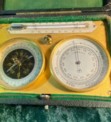Antique Pocket Barometer Compass and Thermometer Compendium  Made in France