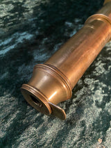 Zero Stock- Antique  Nautical Mahogany Telescope with Tripod Signed Dolland Day or Night
