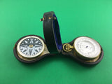 ZERO STOCK ANTIQUE POCKET BAROMETER ALTIMETER COMPASS AND THERMOMETER COMPENDIUM